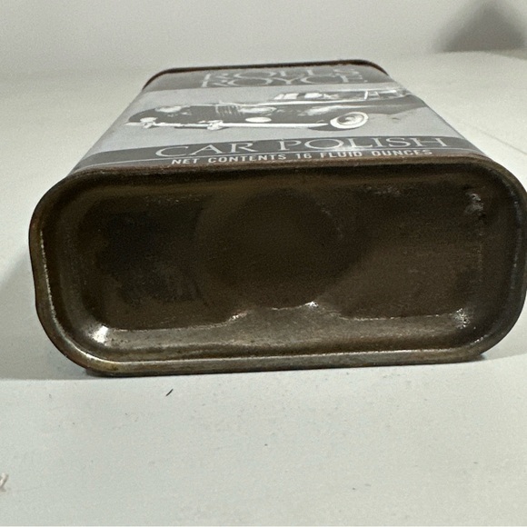 Vintage Rolls Royce Car Polish Can Empty Used Condition Garage Shop Display USA - Picture 7 of 7